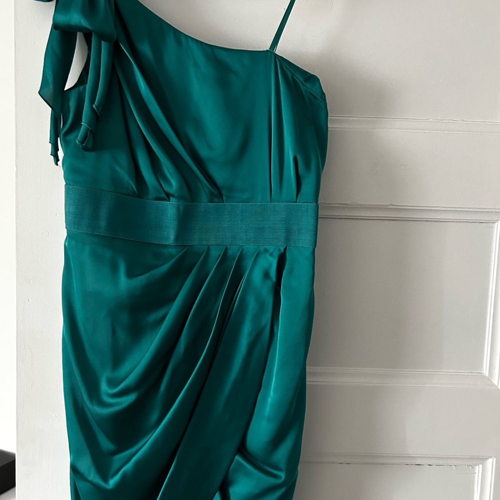 Aqua dress Elegant Teal One-Shoulder Dress